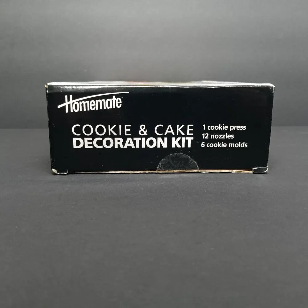 Homemate Cookie & Cake Decoration Kit 19 Piece Set with Press 12 Nozzles 6 Molds
